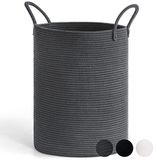 Çok Amaçlı, 40CM-36CM Büyük Boy, Yanları Saplı, Sepet, Jüt, Hasır, Dokuma Sepet, Düzenleyici - 26 cm - Antrasit