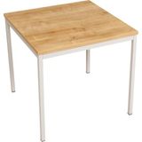Çok Amaçlı 80CM Masa, Yemek Masası, Ofis Çalışma Masası, Bilgisayar Masası, Sehpa 80X80X75H - 80x80x75h cm - Meşe
