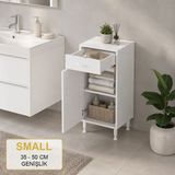 Çok Amaçlı Banyo Dolabı Çekmeceli Kapaklı 1 Raf (S Boy - Genişlik Seçenekli) - 45cm - Beyaz