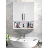 Çok Amaçlı Banyo Dolabı, Ecza Dolabı, 2 Kapaklı Dolap, Hol, Banyo, Ofis, Beyaz