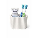 Çok Amaçlı Bölmeli Banyo Organizer | Sert Plastik Diş Fırçası & Diş Macunu Tutucu |