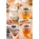 Çok Amaçlı Çay ve Süt Filtresi Metal Tutma Saplı 8 cm Tül Süzgeç