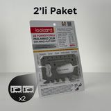 Çok Amaçlı Cep Kartı Toolcard 28 Fonksiyonlu Paslanmaz Çelik - Cıvata Anahtarı, Tornavida, Bisiklet Jant Anahtarı, Tornavida, Çakı, Kapak Açar, Kablo - Standart