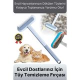 Çok Amaçlı Çift Taraflı Uzun Saplı Koltuk Halı Hijyeni Kedi Köpek Evcil Hayvan Tüy Temizleme Fırçası
