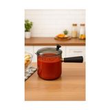 Çok Amaçlı Dayanıklı Cam Cezve & Sosluk 550 ml - Ahşap Saplı Modern Tasarım