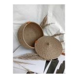 Çok amaçlı dekoratif organizer hasır kapaklı sepet 25x12 jshsbsb