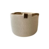 Çok Amaçlı Dekoratif Organizer Jüt Ip Beyaz Sepet 25x18 odkdkdodos