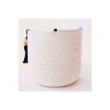 Çok amaçlı dekoratif organizer jüt ip ekru sepet 25x23 uugjııjjk