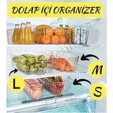 Çok Amaçlı Dolap ve Buzdolabı Düzenleyici, Medium Boy, Pratik Saklama - Ahşap - Bej - Siyah - Seçenek 1