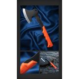 Çok Amaçlı Ergonomik Saplı 5 mm Karbon Çelik Kamp & Survival Baltası - Dayanıklı ve Portatif