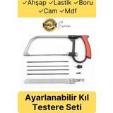 Çok Amaçlı Ev Tipi Güçlü 4 Yedek Bıçak Ayarlanabilir Ahşap Lastik Boru Kesim Kıl Testere Kesme Seti