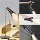 Çok Amaçlı Güçlü Manyetik Başlıklı 4’ü 1 Arada Portatif Siyah LED Lamba Masaüstü, El Feneri, Duvara Asılabilir ve Mandallı Klipsli Işık (5047) ali39HTC125047892097510592734