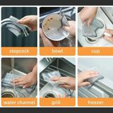 Çok Amaçlı Gümüş Örgülü Temizlik Bezi, Mutfak ve Banyo için, Lavabo, Tezgah, Buzdolabı ve Izgara Temizleyici