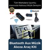 Çok Amaçlı Kablosuz Uyku Modlu 4 Saat Bataryalı Şarjlı Bluetooth Aux Müzik Ses Alıcısı Araç Kiti
