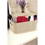 Çok Amaçlı Kapaklı Organizer, Dolap Içi Düzenleyici, 6 Litre, Bej - Ahşap - Bej - Seçenek 1