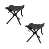 Çok Amaçlı Katlanabilir Seyahat Kamp Balıkçı Metro Metrobüs Tramvay İçin Tabure 30 Cm 2 Adet Al5336 Siyah