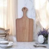 Çok Amaçlı Kayın Kesme Tahtası 35X17 Cm, Şık ve Dayanıklı Tasarım - Ahşap - Bej - Siyah - Seçenek 1