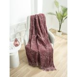 Çok Amaçlı Pamuklu Örtü- Kanepe-Koltuk Şalı-Koltuk Örtüsü 170X220 - 170 x 220 cm - Bordo