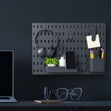 Çok Amaçlı Pano Organizatör Set 1( 28 cm x 40 cm ) Siyah - Dübelli - 18S-Siyah