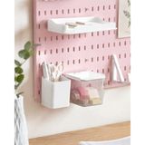 Çok Amaçlı Pano Organizatör Set 3 (52X36CM) Dübelli -Pano Pembe -Aksesuarlar Beyaz