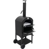 Çok Amaçlı Paslanmaz Çelik Barbekü Krom Kapaklı + Izgaralı Pizza Taşlı -Ekmek-Mangal Fırı - Çok Renkli