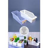 Çok Amaçlı Plastik Dolap Içi Düzenleyici Saklama Kutusu Organizer Sepet 34 * 13