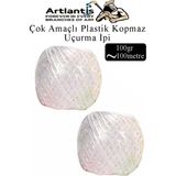 Çok Amaçlı Plastik Kopmaz Uçurtma Ipi Çamaşır Ipi 2 Adet Renkli 100 Metre Naylon Ip Çırpı Ipi Çizim