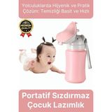 Çok Amaçlı Portatif Pratik Sızdırmaz Araba Yolculuk Çocuk Kız Erkek Pisuarı Lazımlık Küçük Tuvalet - 01P-Pembe - diğer