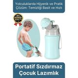 Çok Amaçlı Portatif Pratik Sızdırmaz Araba Yolculuk Çocuk Kız Erkek Pisuarı Lazımlık Küçük Tuvalet - Açık Mavi - diğer