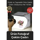 Çok Amaçlı Portatif Taşınabilir Beyaz LED Işıklı Pratik Mini Fon Fotoğraf Stüdyosu Ürün Çekim Çadırı