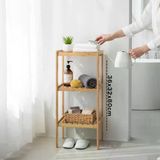 Çok Amaçli Raf - Organizer 3 Katli Ahşap - Bambu 36X32x80cm (5047)