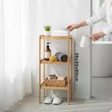 Çok Amaçlı Raf - Organizer 3 Katlı Ahşap - Bambu 36X32x80cm (5224)
