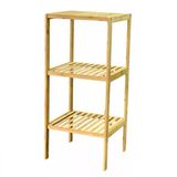 Çok Amaçlı Raf - Organizer 3 Katlı Ahşap - Bambu 36X32x80cm (5570)