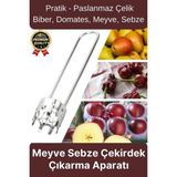 Çok Amaçlı Sağlam Pratik Paslanmaz Çelik Biber Domates Meyve Sebze Çekirdek Çıkarıcı Oyacak Aparatı