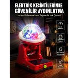Çok Amaçlı Şarjlı Led Projektör Lamba Solar Enerjili Rgb Ambiyans Parti Işığı