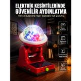 Çok Amaçlı Şarjlı Led Projektör Lamba Solar Enerjili Rgb Ambiyans Ve Parti Işığı