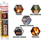 Çok Amaçlı Siyah Ateş Çimentosu 1300 °c Isıya Dayanıklı Yapıştırıcı