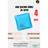 Çok Amaçlı Soğuk Havalarda Kare Şeklinde Sihirli Jel El Sıcak Tutan Isıtıcı Torba Cep Sobası 4 Adet