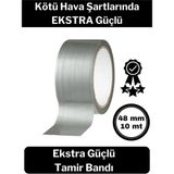 Çok Amaçlı Su Geçirmez Sızdırmaz Dayanıklı Izolasyon Gri Tamir Bandı 48 mm 10 mt 1 Adet