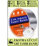 Çok Amaçlı Tamir Bandı 1 Adet Su Geçirmez Sızdırmaz Isıya Dayanıklı Sakız İzole Gri Tamir Bant 48mm 1.5 Metre 1 Adet