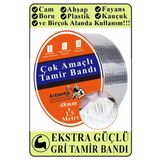Çok Amaçlı Tamir Bandı 1 Adet Su Geçirmez Sızdırmaz Isıya Dayanıklı Sakız İzole Gri Tamir Bant 48Mm 1.5 Metre