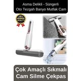Çok Amaçlı Taşınabilir Pratik Sıkmalı Sünger Oto Tezgah Banyo Mutfak Cam Temizleme Silme Çekpas Mop