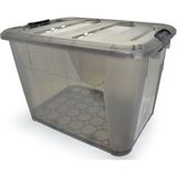 Çok Amaçlı Tekerlekli Saklama Kutusu, 60 Litre, Füme, Güçlü ve Şık Tasarım - Seçenek 1 - Antrasit