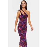 Çok Çiçek Desenli Maxi Elbise İnce Askılı Bodycon Örme Seçkin Malzeme Premium Kalite