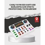 Çok Efektli Yayın Ses Mikseri Usb Kablosuz Uyumlu