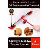 Çok Fonksiyonlu Abs Tekerlekli Ağır Beyaz Eşya Mobilya Krikolu Taşıma Kaydırma Aleti Aparatı Seti - 1