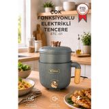 Çok Fonksiyonlu Elektrikli Tencere 1.6L Buharlı Yağda Pilav Yemek Pişirme Makinesi Etc01 Antrasit