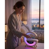 Çok Fonksiyonlu Kablosuz Şarjlı Saat Hoparlör Rgb Işık Alarm Özellikli - Seçenek