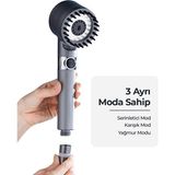 Çok Fonksiyonlu, Masaj Etkili, Ayarlanabilir, Filtreli, Arıtmalı Duş Başlığı - Krom