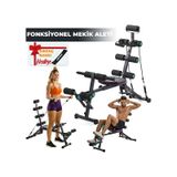 Çok Fonksiyonlu Mekik Sehpası Sırt Açılı Ev Fitness Aleti Egzersiz Ekipmanı + Direnç Lastiği